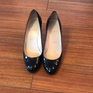 Christian louboutin black patent leather